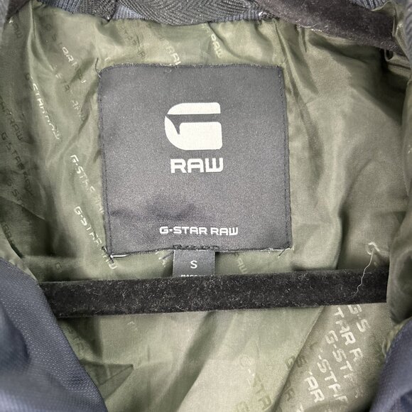 G-STAR QUILTED OVERSHIRT / Padded Bomber Jacket Men Size S Navy - Picture 2 of 13